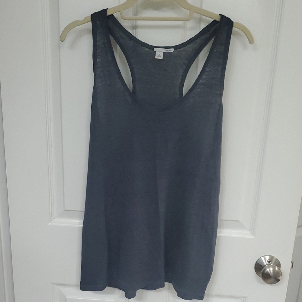 Women's Gray Linen Top